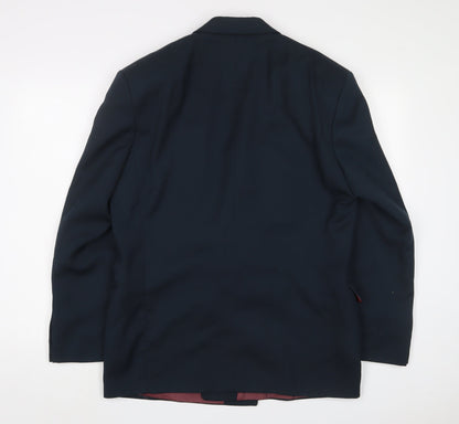 Mens UK Size 38 River Island Regular Blue Suit Jacket