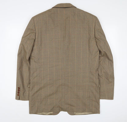 Mens UK Size 38 Blazer Regular Brown Suit Jacket