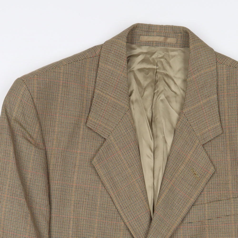 Mens UK Size 38 Blazer Regular Brown Suit Jacket
