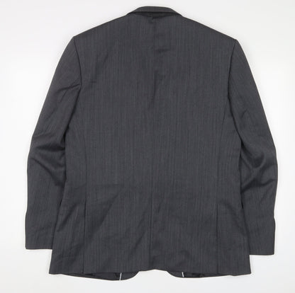 Mens UK Size 42 Racing Green Regular Grey Suit Jacket