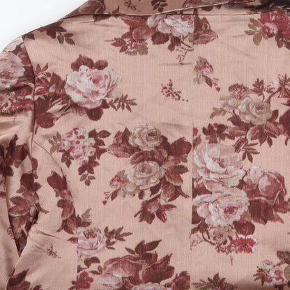 Precis Womens Pink Floral Jacket Blazer Size 12 Button