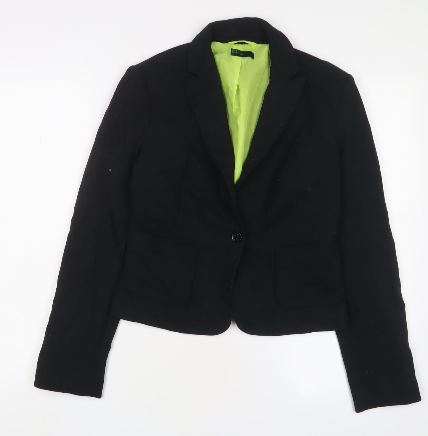 Womens UK Size 12 United Colors of Benetton Black Jacket
