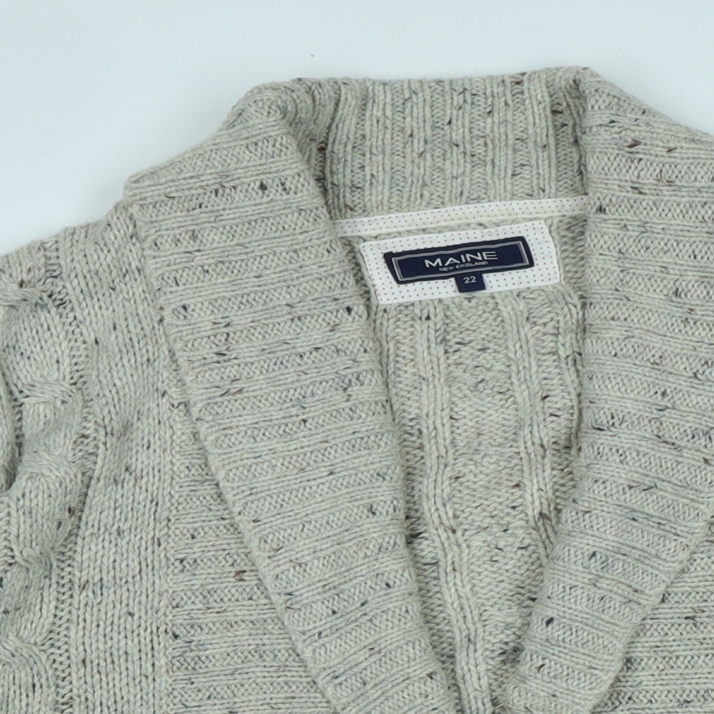 Womens UK Size 20 Maine Beige Cardigan Jumper