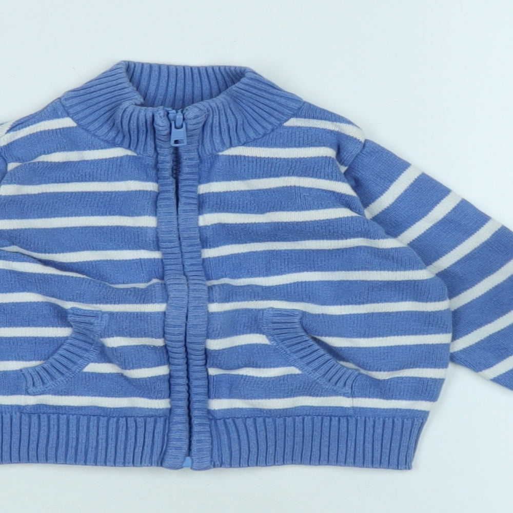 Mothercare Boys Blue Jacket Size 6-9 Months Zip