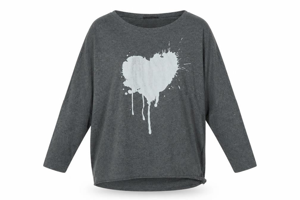 Womens UK Size L Studio Grey Jersey T-Shirt