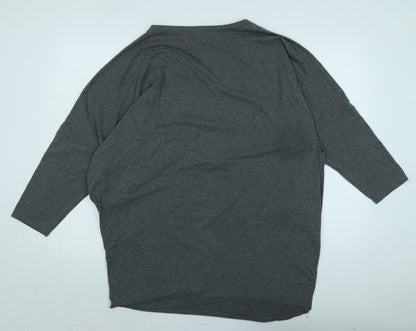 Womens UK Size L Studio Grey Jersey T-Shirt