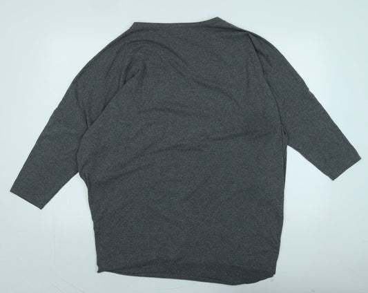Womens UK Size L Studio Grey Jersey T-Shirt