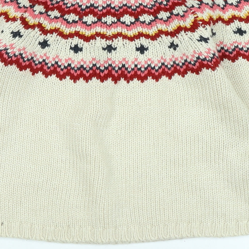 abcd'R Girls Multicoloured Crew Neck Fair Isle Polyamide Pullover Jumper Size 9-10 Years