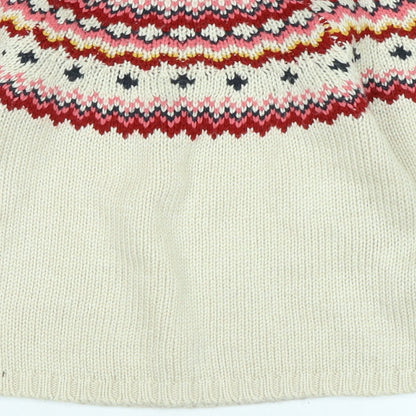 abcd'R Girls Multicoloured Crew Neck Fair Isle Polyamide Pullover Jumper Size 9-10 Years