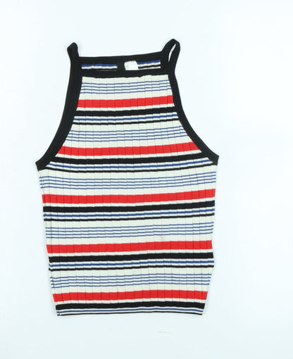 Womens UK Size XS Divided Multicoloured Vest Jumper