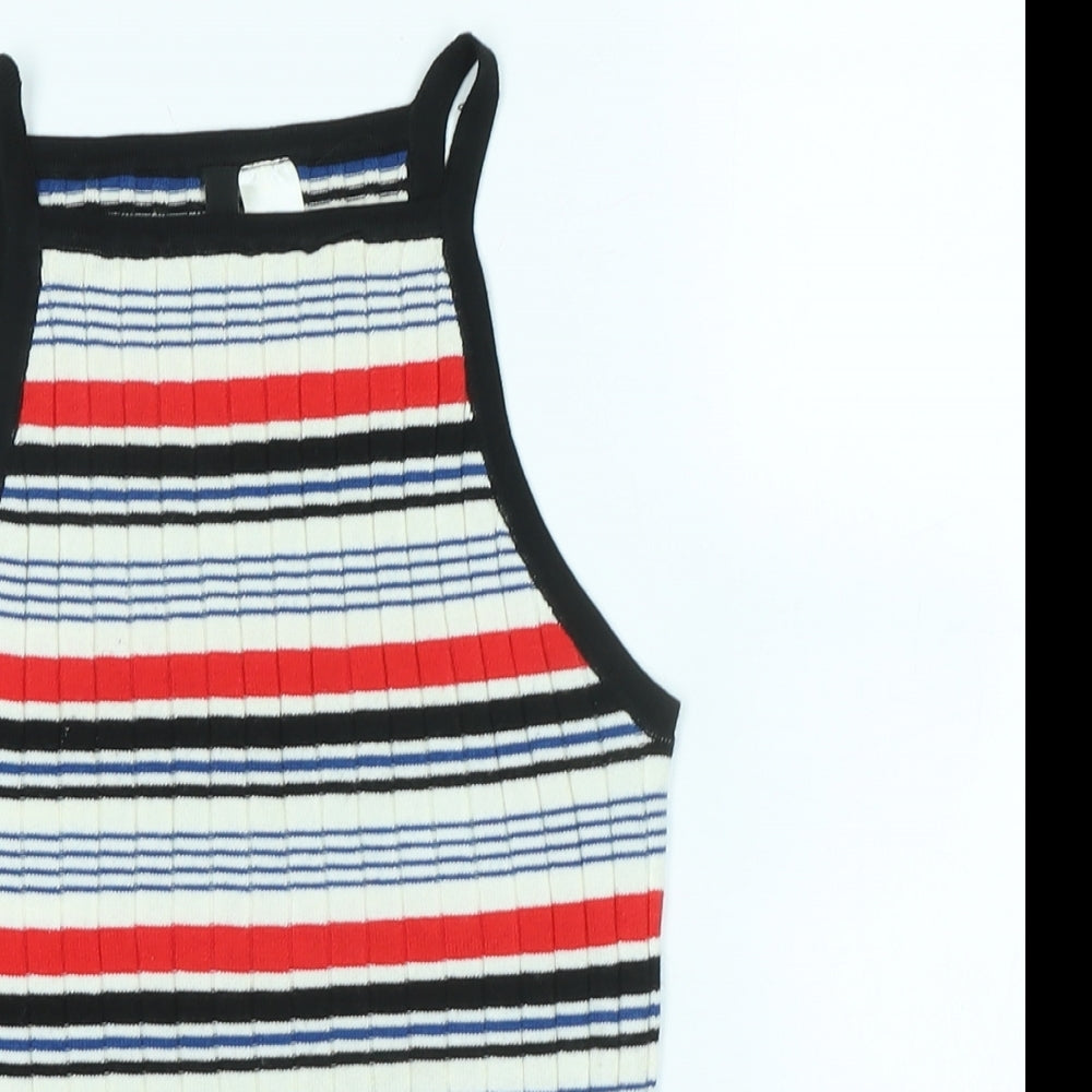 Womens UK Size XS Divided Multicoloured Vest Jumper