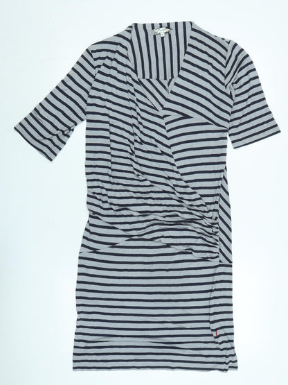 Jackpot Womens Grey Cotton Bodycon Size M V-Neck - Logo