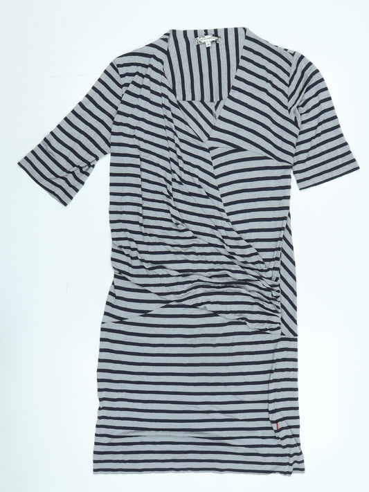Jackpot Womens Grey Cotton Bodycon Size M V-Neck - Logo