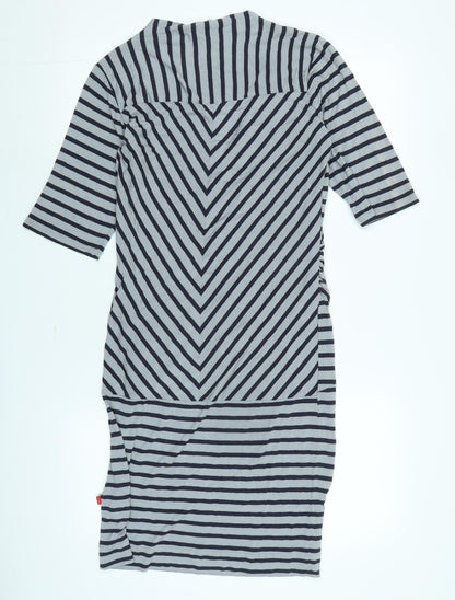Jackpot Womens Grey Cotton Bodycon Size M V-Neck - Logo