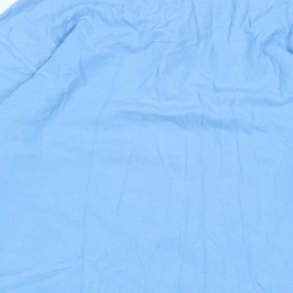 Greenwoods Mens Blue Cotton Polo Size M Collared - Logo