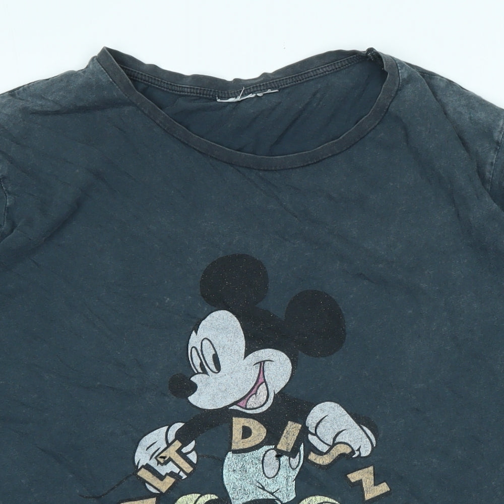 Womens UK Size 2XL Disney Grey Basic T-Shirt