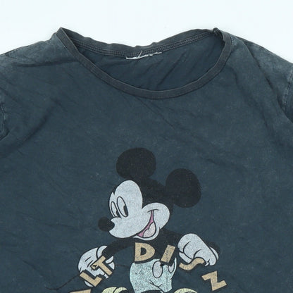 Womens UK Size 2XL Disney Grey Basic T-Shirt