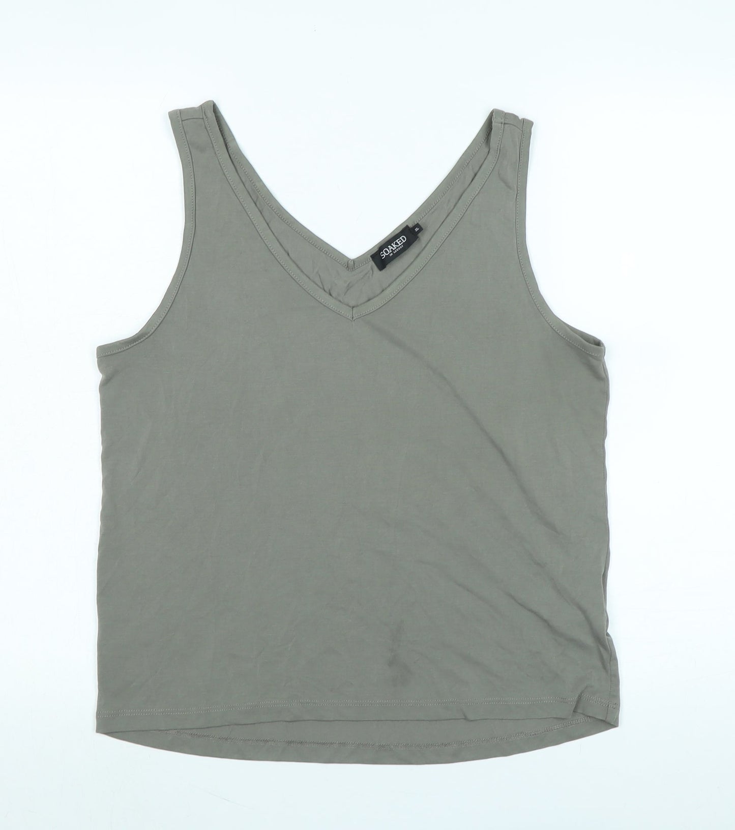 Womens UK Size XL soaked Grey Basic Tank