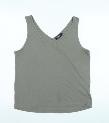 Womens UK Size XL soaked Grey Basic Tank