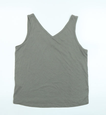 Womens UK Size XL soaked Grey Basic Tank