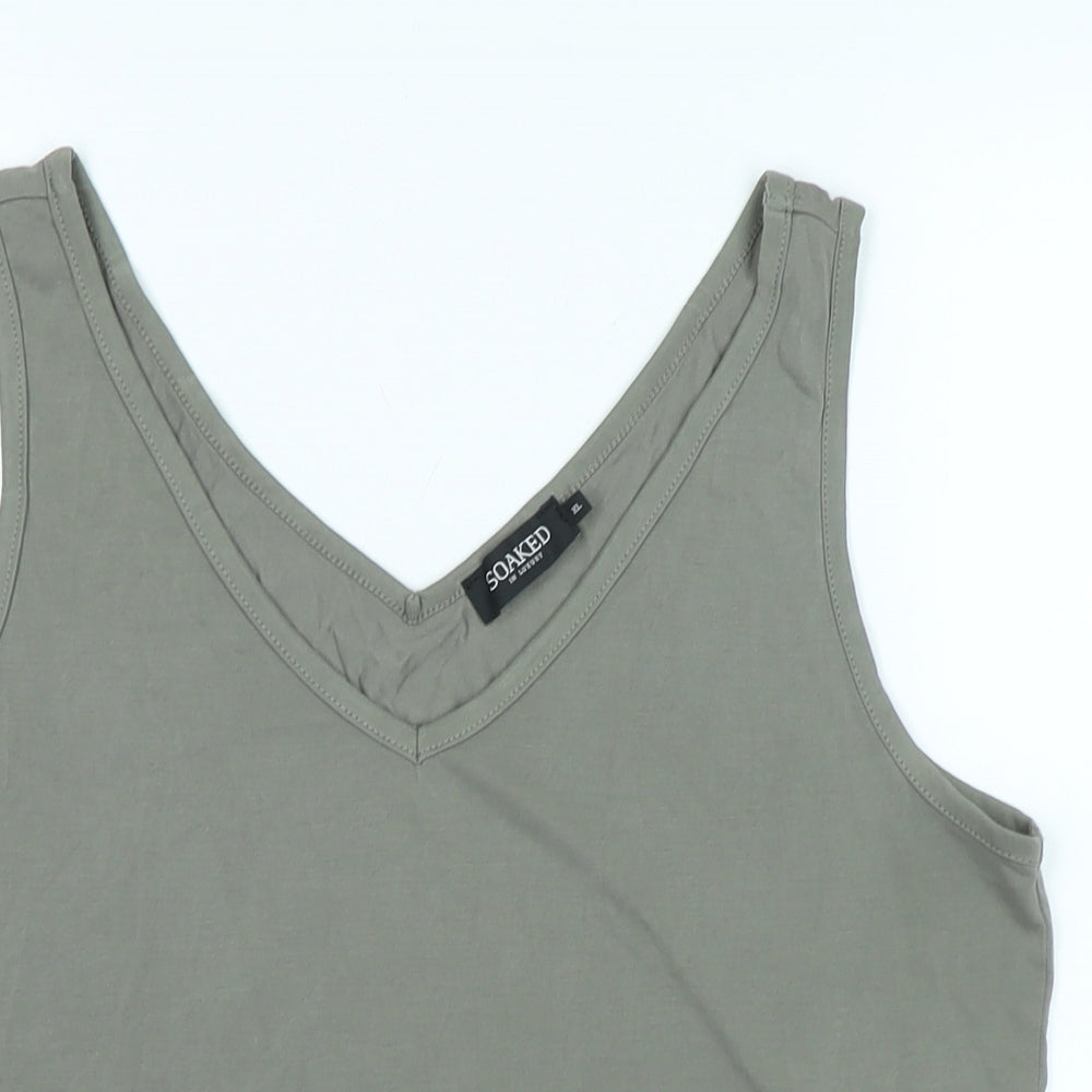Womens UK Size XL soaked Grey Basic Tank