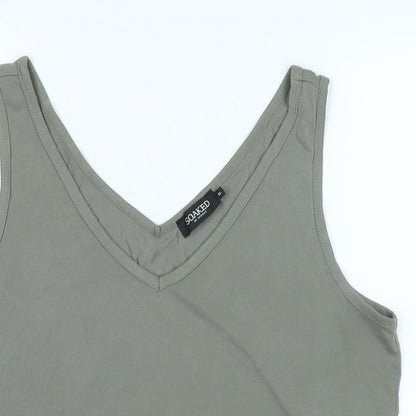 Womens UK Size XL soaked Grey Basic Tank