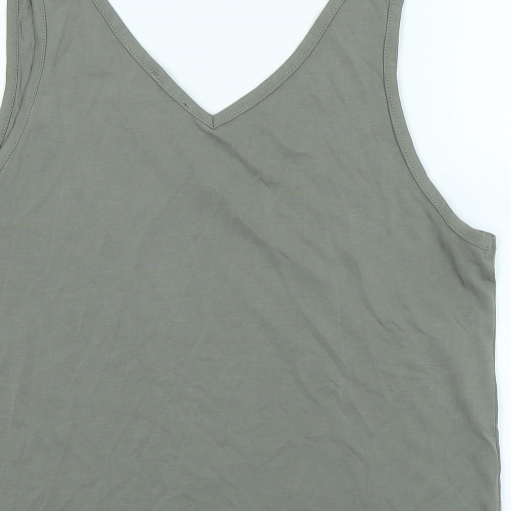 Womens UK Size XL soaked Grey Basic Tank