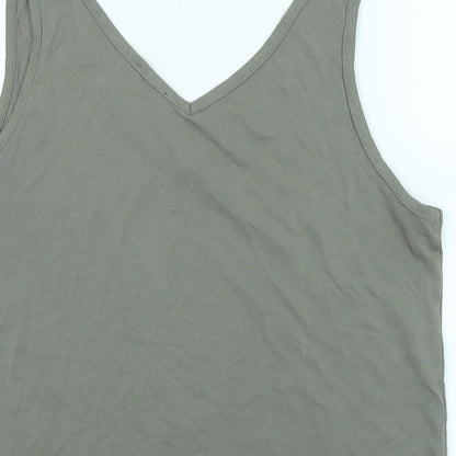 Womens UK Size XL soaked Grey Basic Tank