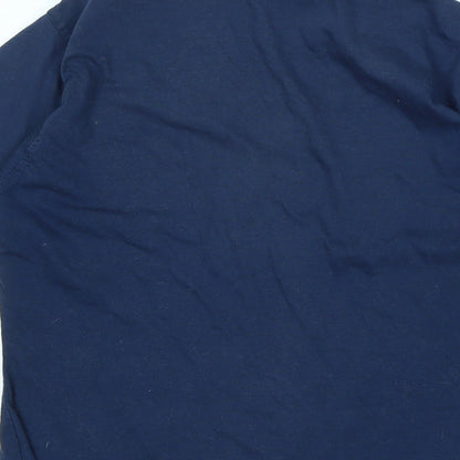 Womens UK Size 14 Donnay Blue Basic T-Shirt
