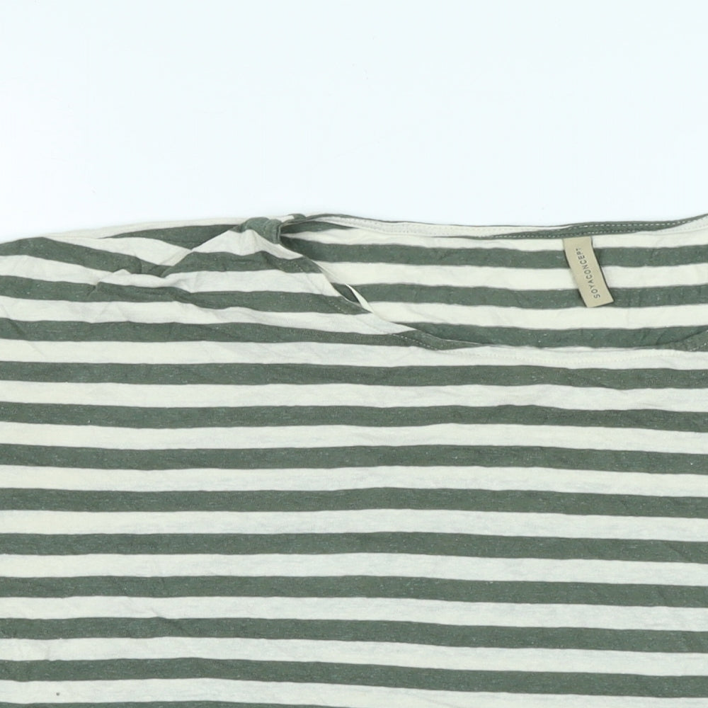Womens UK Size L Soyaconcept Green Basic T-Shirt