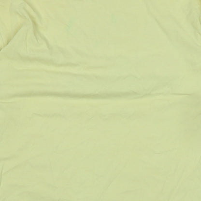 Soul Star Mens Yellow Cotton T-Shirt Size XL Crew Neck - CALIFORNIA