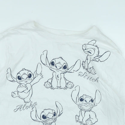 Womens UK Size S Disney White Basic T-Shirt