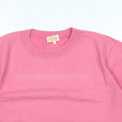 Amor Lux Womens Pink Cotton Basic T-Shirt Size M Crew Neck - Logo