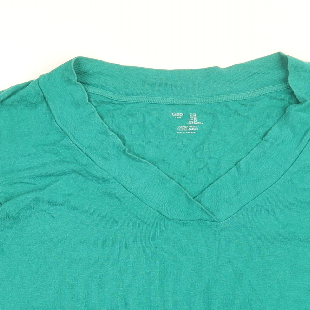 Womens UK Size M Gap Green Basic T-Shirt