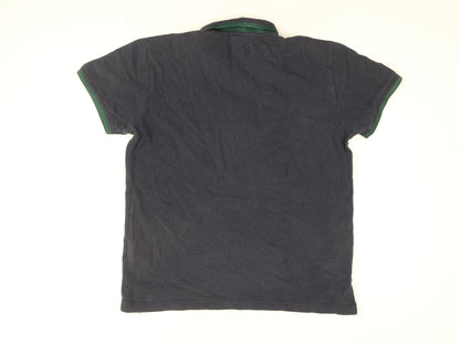 Larsson & Co Mens Blue Cotton Polo Size M Collared Button