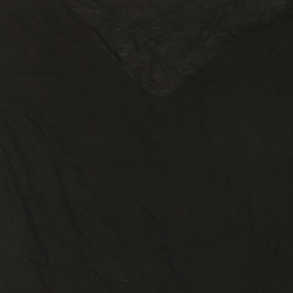 Stefanel Womens Black Polyester Basic T-Shirt Size XL V-Neck