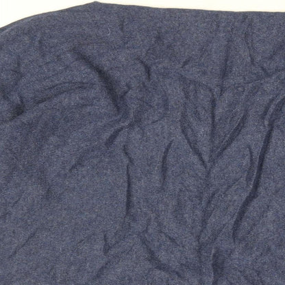 Collezione Gaia Womens Blue Wool Basic T-Shirt Size S Boat Neck