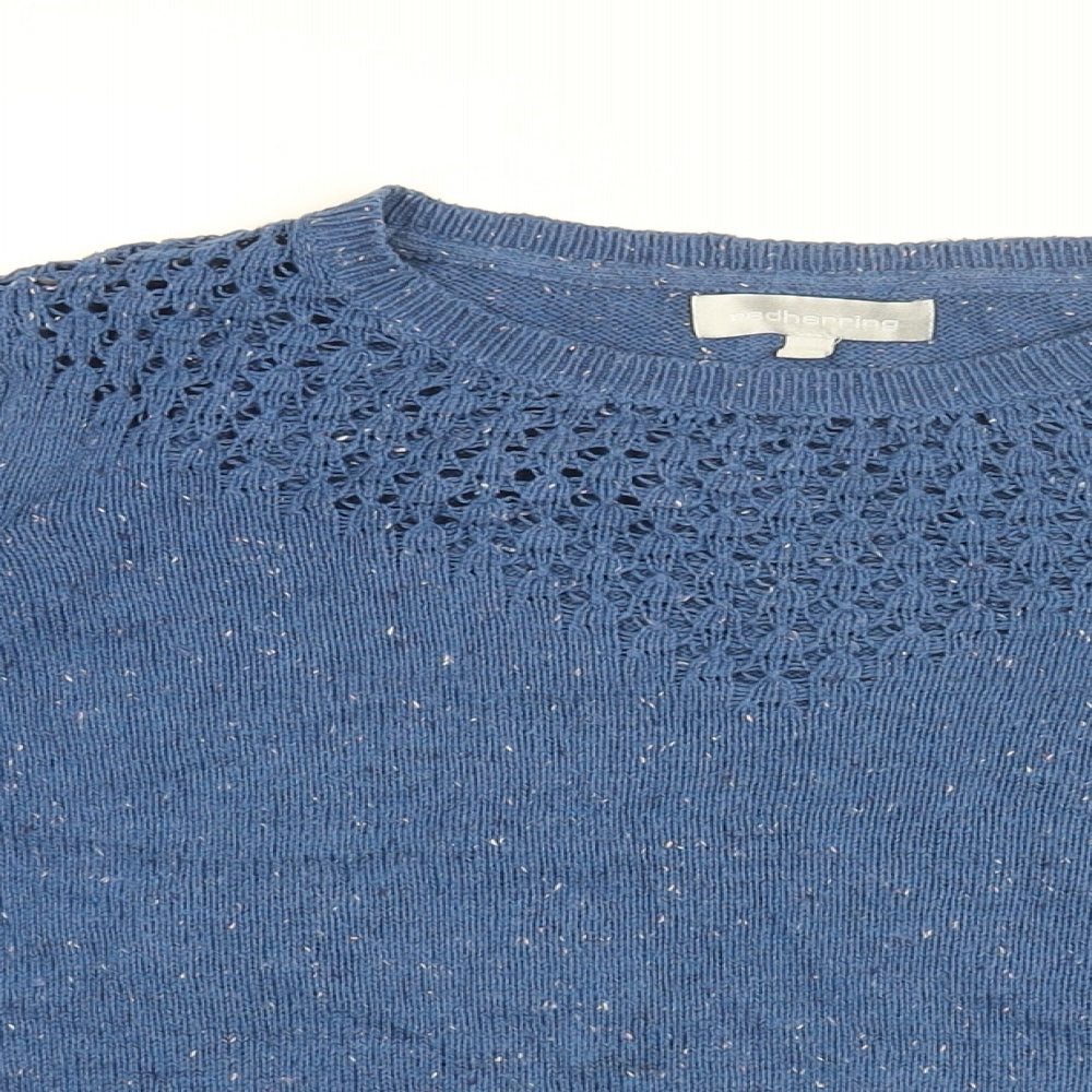 Womens UK Size 14 Red Herring Blue Pullover Jumper