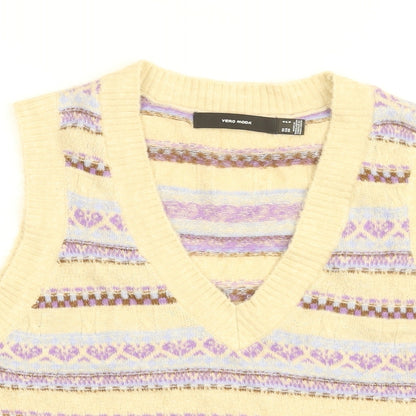 Womens UK Size S VERO MODA Beige Pullover Jumper