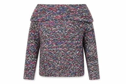 Womens UK Size 12 Apricot Multicoloured Pullover Jumper