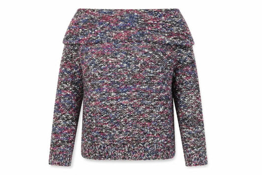 Womens UK Size 12 Apricot Multicoloured Pullover Jumper