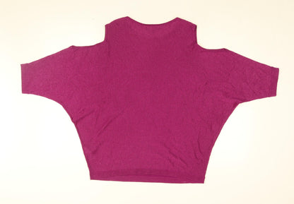 Womens UK Size L Phase Eight Purple Basic T-Shirt