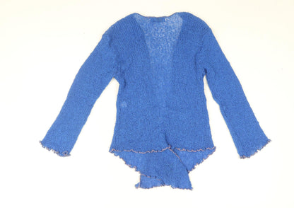 Bali Baik Womens Blue V-Neck Polyamide Cardigan Jumper One Size