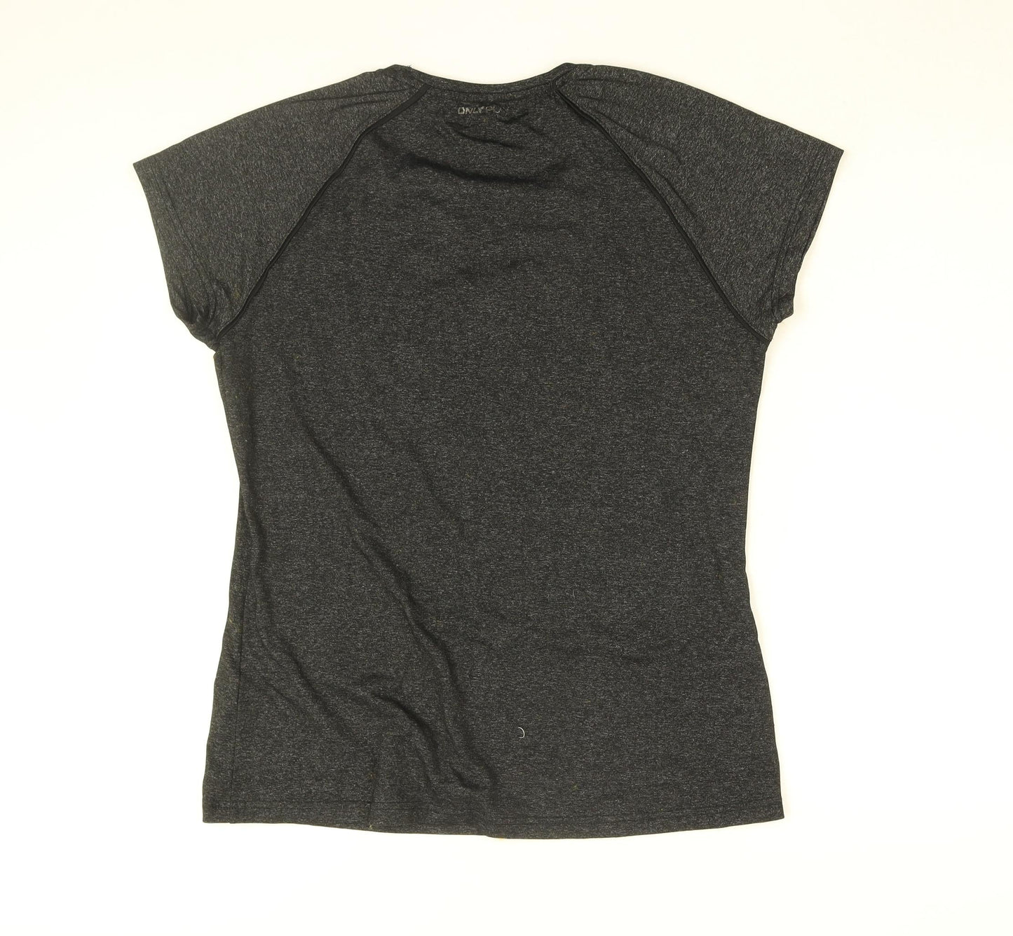 Only Play Womens Black Polyester Basic T-Shirt Size L Round Neck Pullover