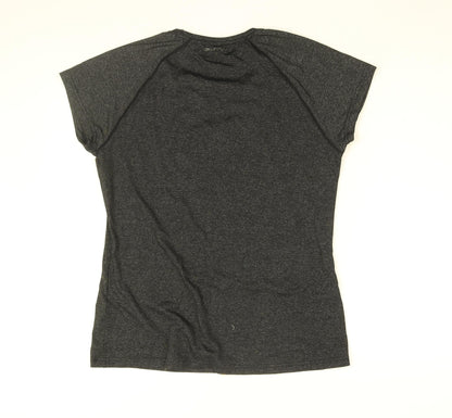 Only Play Womens Black Polyester Basic T-Shirt Size L Round Neck Pullover