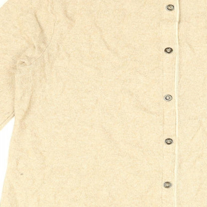 Maison De Nimes Womens Beige Viscose Basic T-Shirt Size 12 Round Neck