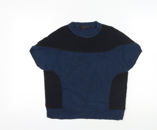 Diesel Black Gold Blue Knit Jumper XS