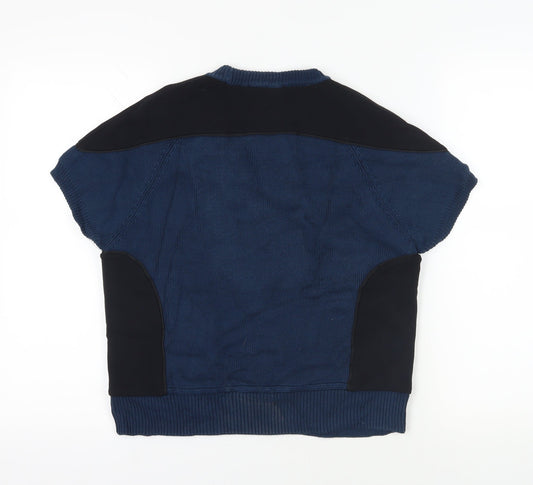 Diesel Black Gold Blue Knit Jumper XS