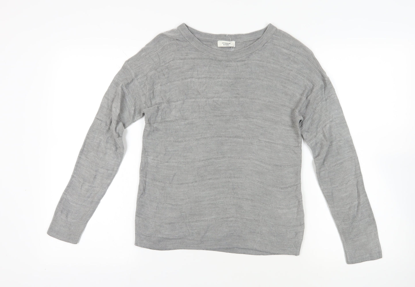 Womens UK Size M Jacqueline de Yong Grey Pullover Jumper