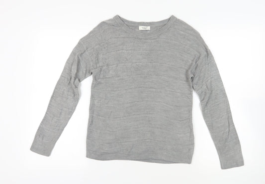 Womens UK Size M Jacqueline de Yong Grey Pullover Jumper